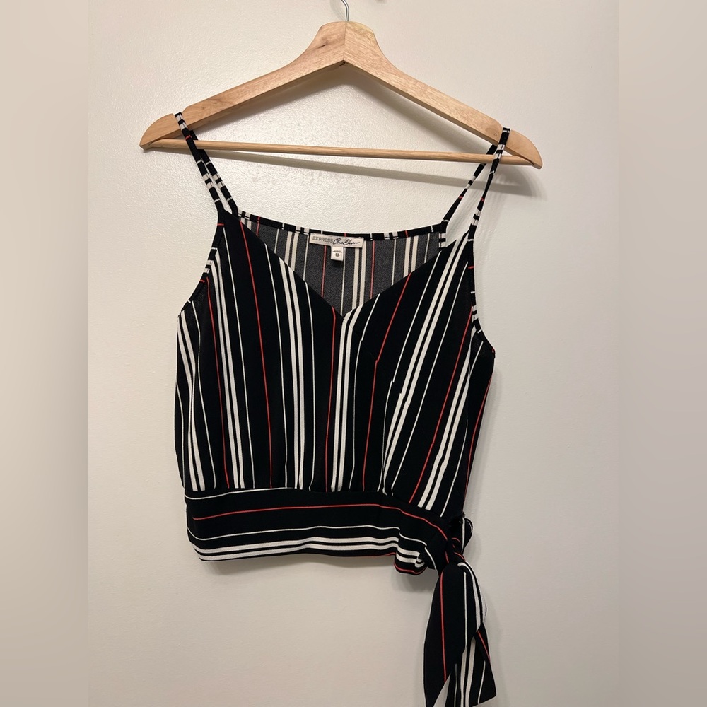 Express Striped Spaghetti Strap Blouse | XS